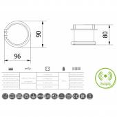 slika EL.UTIČNICA CHARGER PLUS CRNA EL.UTIČNICA CHARGER PLUS CRNA