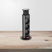 slika EL. UTIČNICA Ø60 3xŠUKO - CRNA EL. UTIČNICA Ø60 3xŠUKO - CRNA