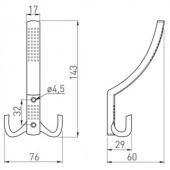 slika VEŠALICA K23 A CRNA VEŠALICA K23 A CRNA