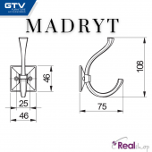 slika VEŠALICA MADRYT - ANTIK MESING VEŠALICA MADRYT - ANTIK MESING