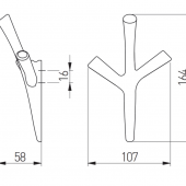 slika VEŠALICA WALENCIA CRNA MAT VEŠALICA WALENCIA CRNA MAT