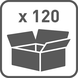 Transportno pakovanje 120 NOSAČ POLICE GS03 ( Max.debljina 22mm ) - HROM - Transportno pakovanje 120