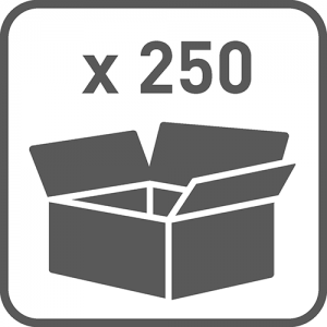 Transportno pakovanje 250 ŠARKA "GTV" ZA STAKLO KOLENASTA Fi 26 SA PLOČICOM I POKLOPCEM - sjaj - Transportno pakovanje 250