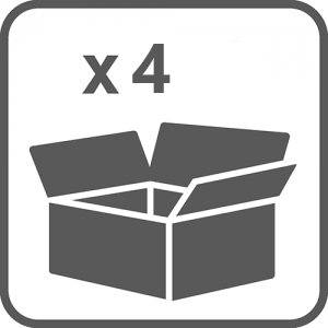 Transportno pakovanje 4 FIOKA AXIS PRO L-450 H=168MM - "VISOKA" - BELA - Transportno pakovanje 4