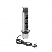 EL. UTIČNICA Ø60  3xŠUKO - SIVA