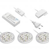 LED KOMPLET LUGO 319  (3 LAMPE+TRAFO) (TOPLO BELO-3000K) - HROM